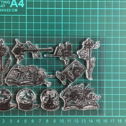 【A-5】 クリアスタンプ シリコンスタンプ ヴィンテージ 本 2枚目の画像