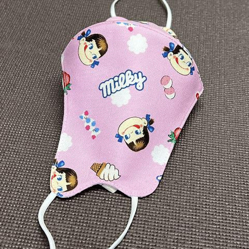 ピッタリマスク】 ペコちゃん 不二家 ミルキー ハンドメイド 吸汗速乾