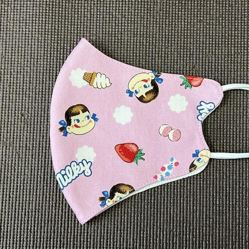 ピッタリマスク】 ペコちゃん 不二家 ミルキー ハンドメイド 吸汗速乾