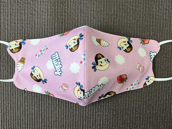ピッタリマスク】 ペコちゃん 不二家 ミルキー ハンドメイド 吸汗速乾