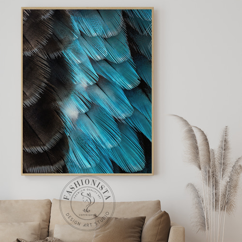 アートポスター 青の抽象デザイン 壁飾り 3枚セット 2636 写真