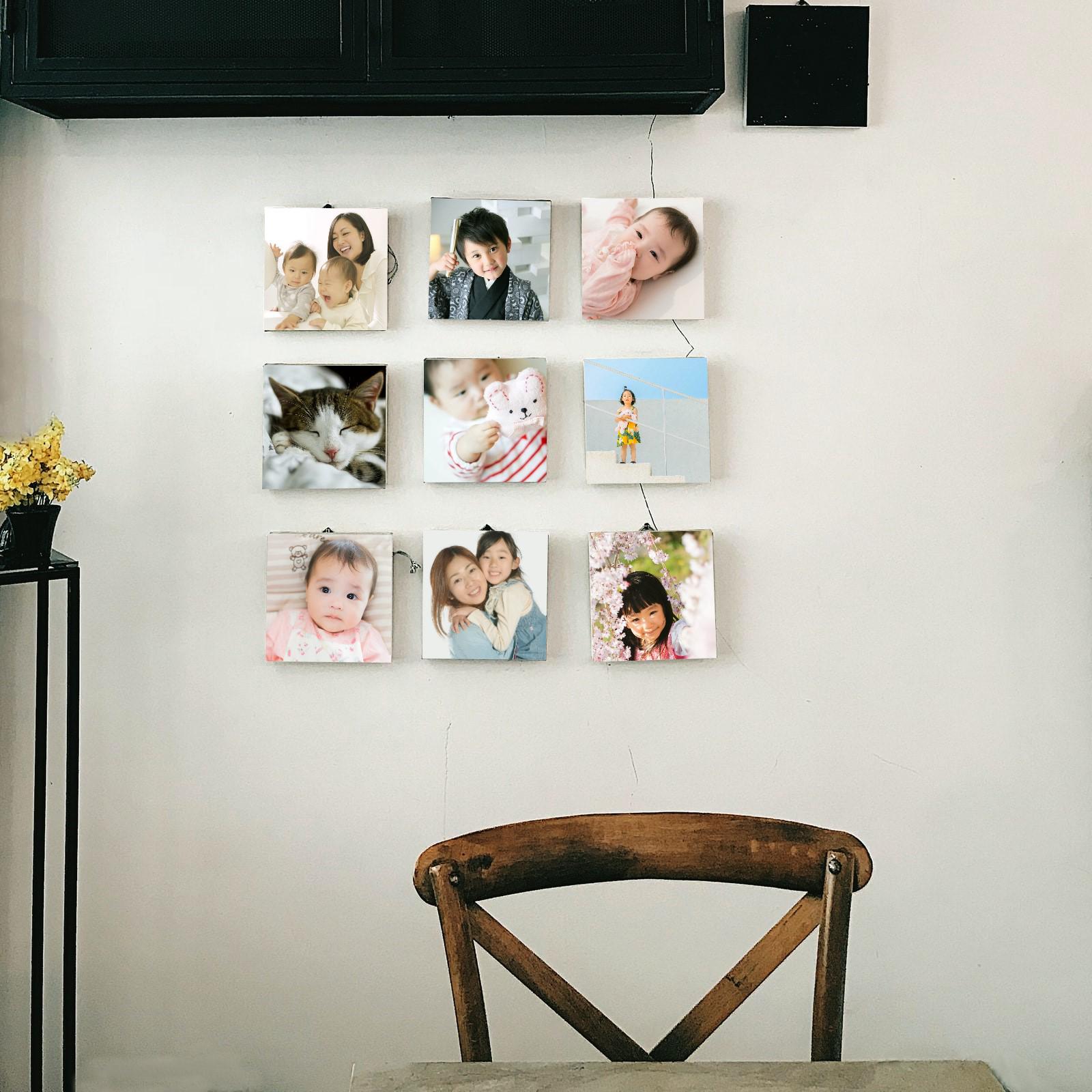 9枚セット キャンバスフォトパネル (120mmx120mm )