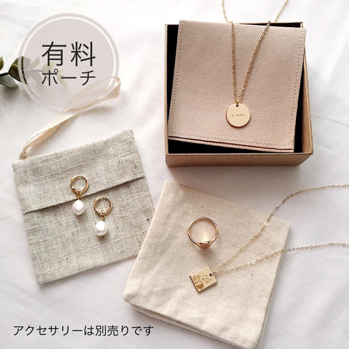 誕生花のメタルネックレス お花モチーフ（ゴールド・カード型