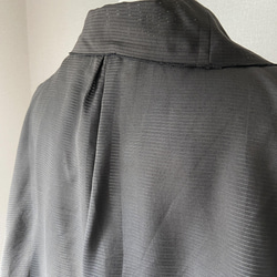 着物リメイク　絹　絽留袖　ベスト　黒　ブラック 6枚目の画像