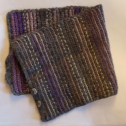 アフガン編みの替え衿風ネックウォーマー 3枚目の画像
