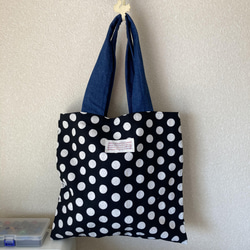 チャック付き☆水玉柄のトートバッグ☆ トートバッグ Dyune 通販
