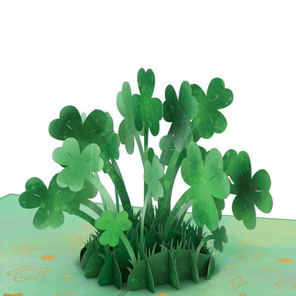 ポップアップグリーティングカード　Saint Patrick's Day Lucky Clover 4枚目の画像