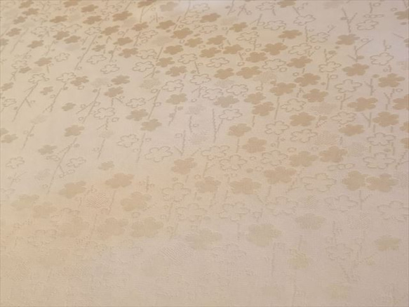 【正絹　洗い済】黄色に花柄の長襦袢生地 約36×88cm　はぎれ　和布　古布 3枚目の画像
