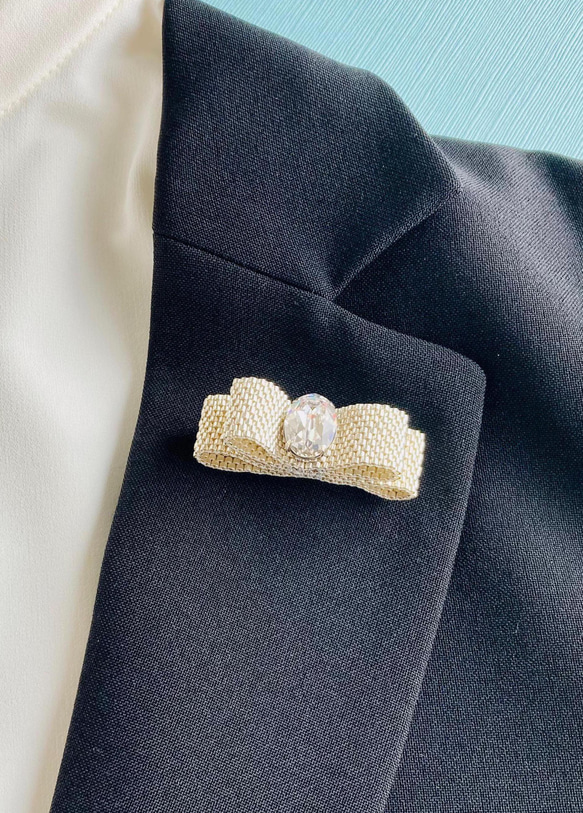 ◆国内正規品◆GUCCI◆ボウ リボンブローチ/グログラン スワロ/BEE◆ GUCCI ショップ スワロフスキー リボン型ブローチ GUCCI