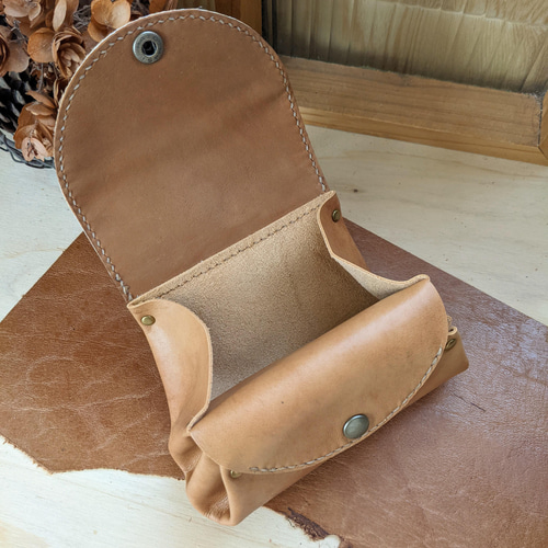 ぐしぐし手縫い＊お札が折らずに入るアコーディオンウォレット  