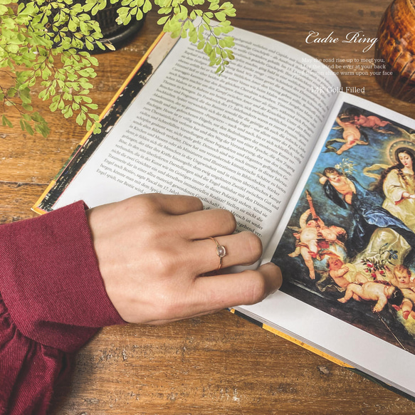 Cadre Rings 14KGF/翡翠 4枚目の画像