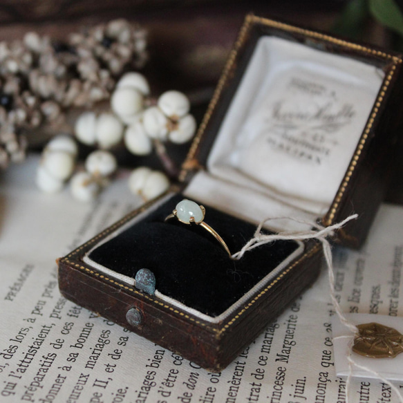 Cadre Rings 14KGF/翡翠 2枚目の画像