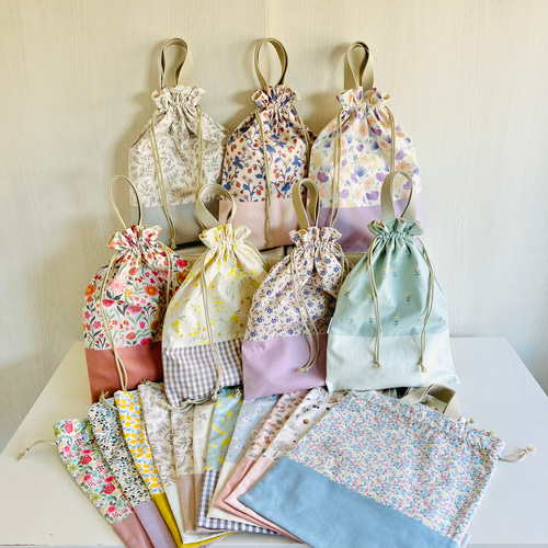 女の子向け【コップ袋】サイズオーダー可 その他入園グッズ labriller