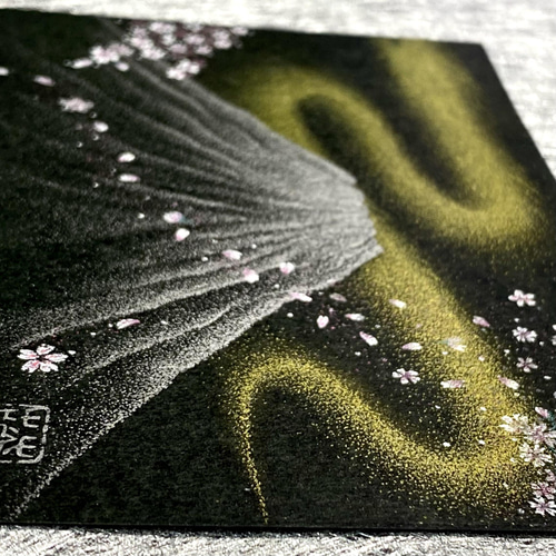 幸運の点描画アート【富士山と桜と金龍】高波動エネルギーアート 幸運の点描画アート【富士山と桜と金龍】高波動エネルギーアート