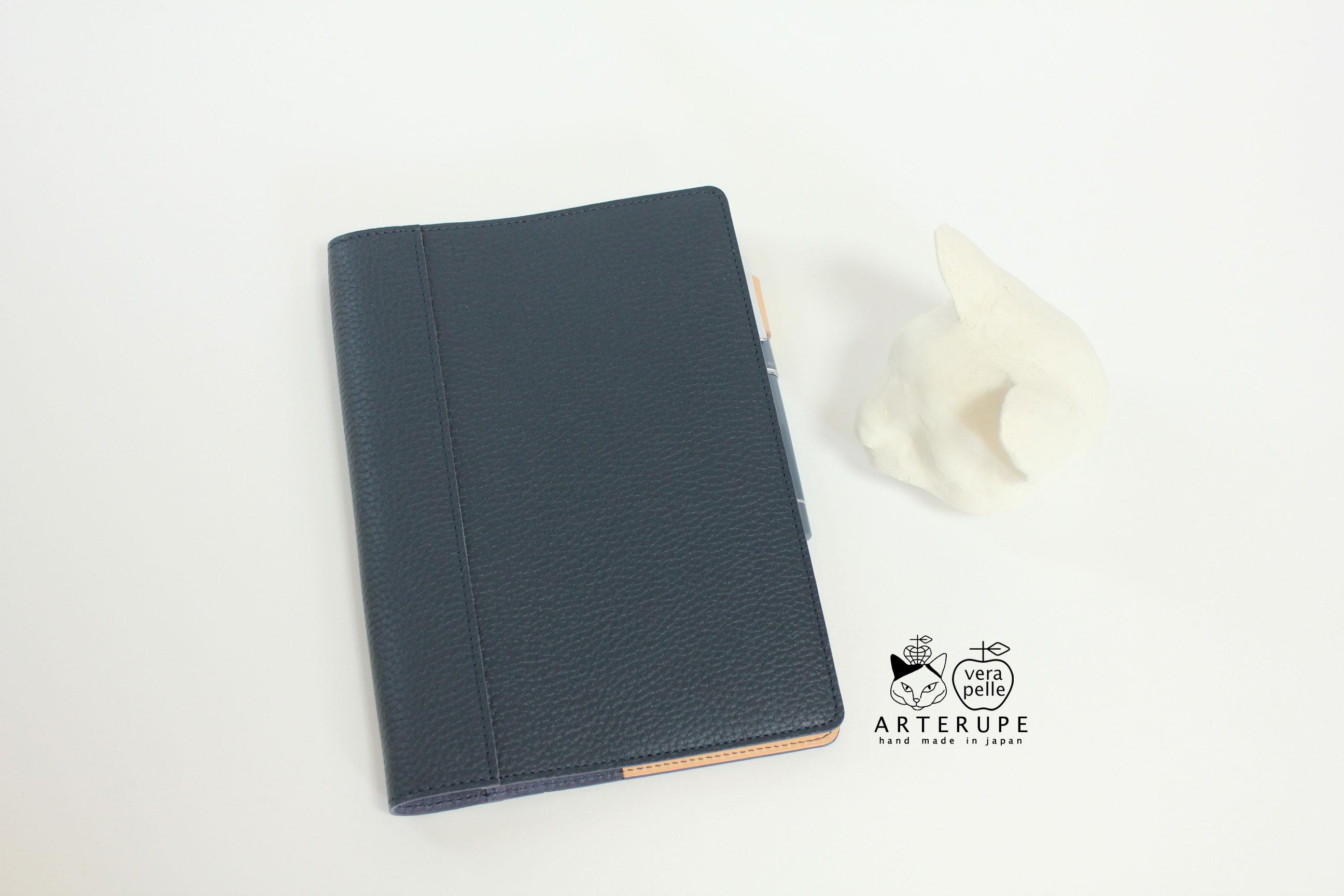 Poet A5ノート ほぼ日カズン インクブルー 本革カバーシュリンクレザー使用