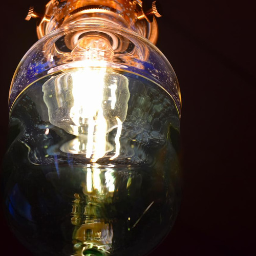 耐熱ガラスのランプ『緑下の月光』カプセル型 シーリングライト