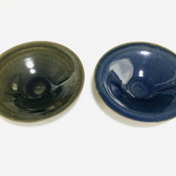 パスタ皿2枚　φ22cm✖️4.5cm(高さ)  青色✖️緑色 2枚目の画像