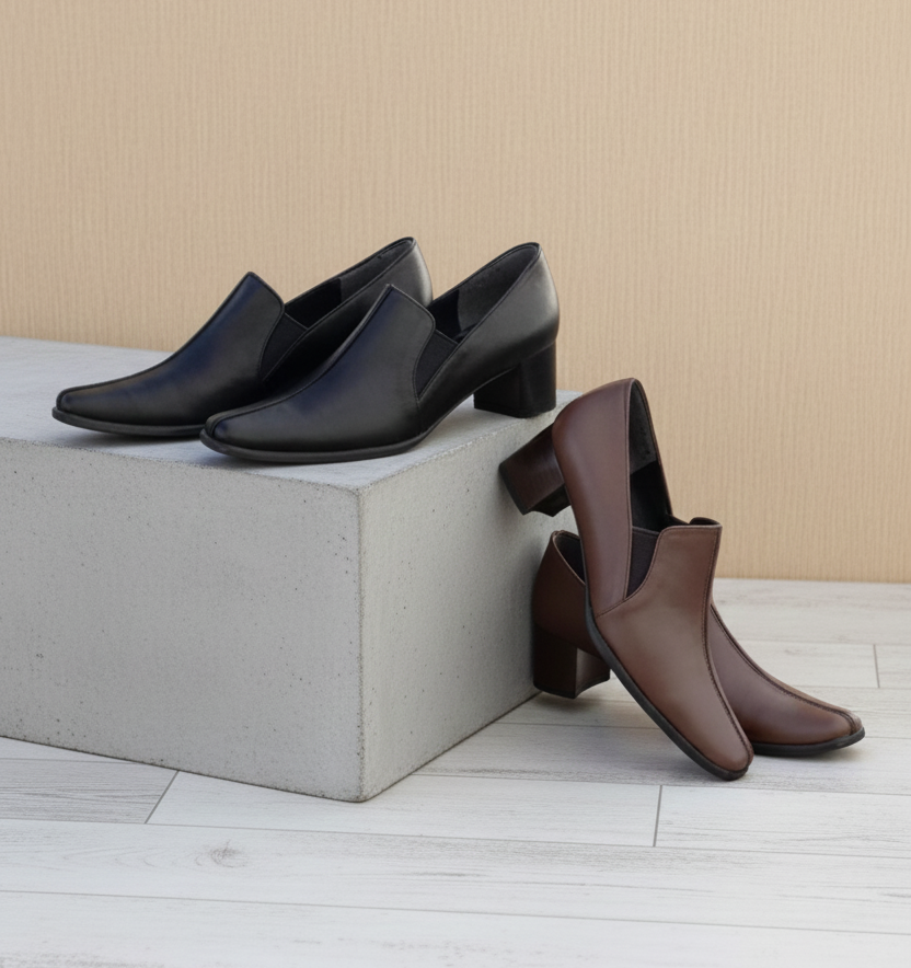 履いてびっくりの履き心地！センタ－シームパンプス安定感のある5cmヒール z3606 21.5㎝～25.5㎝ 日本製本革