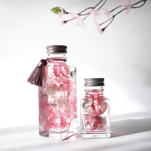セット割】桜ピンクのハーバリウム 2点セット 紫陽花 春 母の日 卒業  