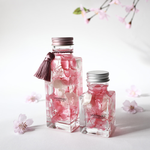 セット割】桜ピンクのハーバリウム 2点セット 紫陽花 春 母の日 卒業  