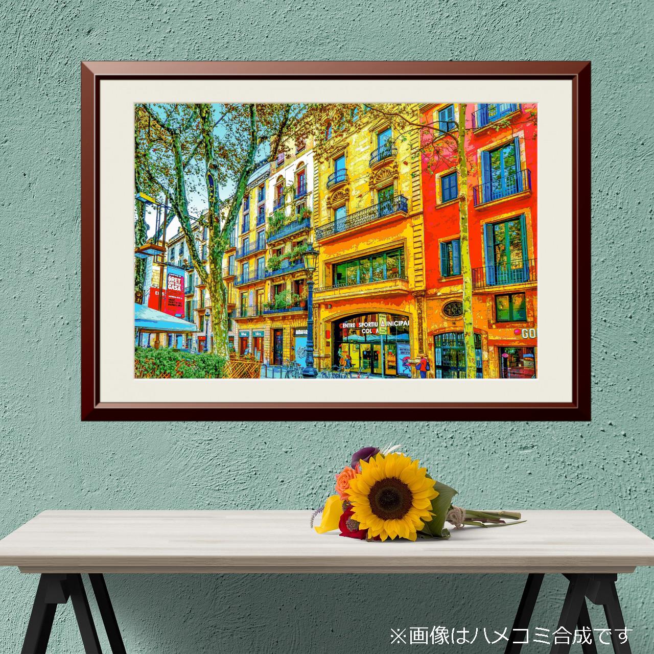 アクリル 海景 印象派 アート スペイン　バルセロナ バルセロナ 直接買付