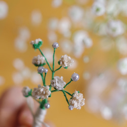 【January 20】かすみ草のブローチ 7枚目の画像