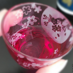 [和グラス] 桜扇おちょこ 1枚目の画像