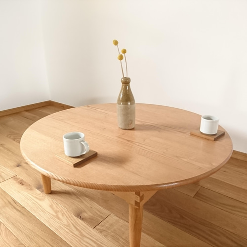 柿渋塗装のちゃぶ台 ローテーブル・リビングテーブル umebachi  