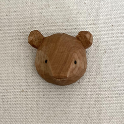 旅する熊吉 熊吉イ-58号 熊 ブローチ 木彫り熊 ブローチ 熊吉屋 通販