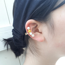 mimosa ball ear cuff 3枚目の画像