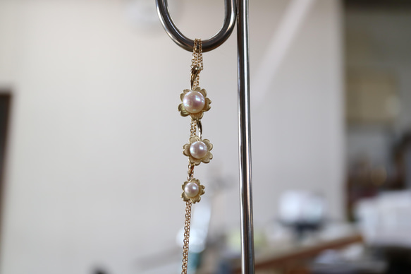 アコヤ真珠/桜のネックレス 4枚目の画像