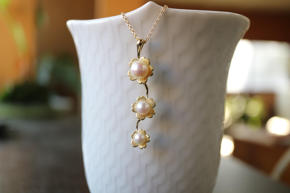 アコヤ真珠/桜のネックレス 1枚目の画像