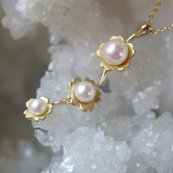 アコヤ真珠/桜のネックレス 3枚目の画像