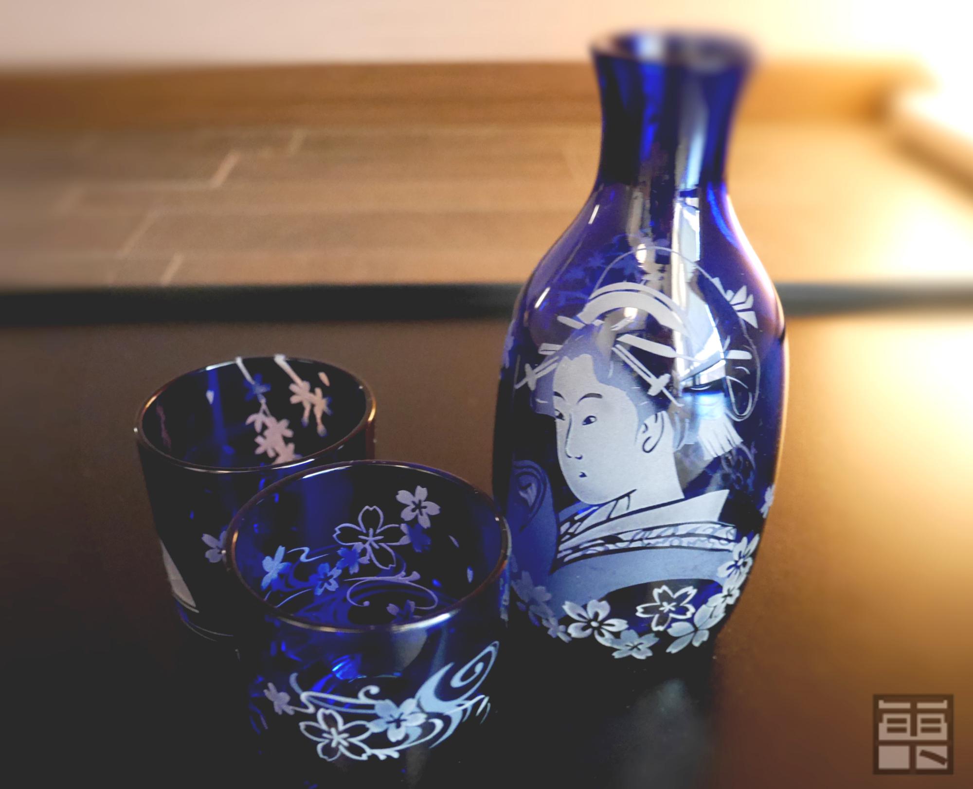[浮世絵グラス] 喜多川歌麿とっくりセット