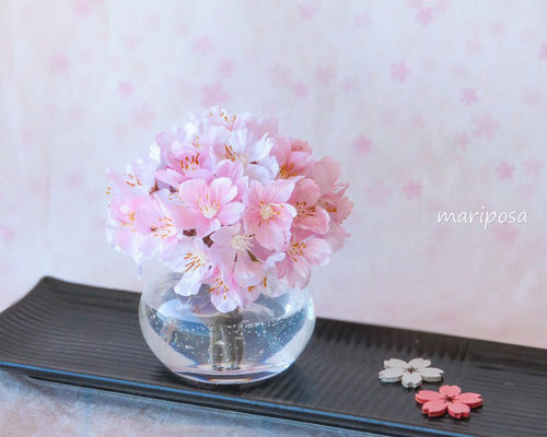 ハンドメイド❣️春のフラワーアレンジ桜の花❣️ ハンドメイド❣️春のフラワーアレンジ桜の花❣️