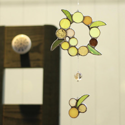 ⭐️Creema限定⭐️ミモザリースのサンキャッチャー〜ステンドグラス〜 6枚目の画像