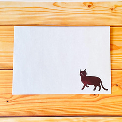 きまぐれ猫ちゃんのミニレターセット　可愛い猫　自由な猫【活版印刷】【3セット入り】 4枚目の画像