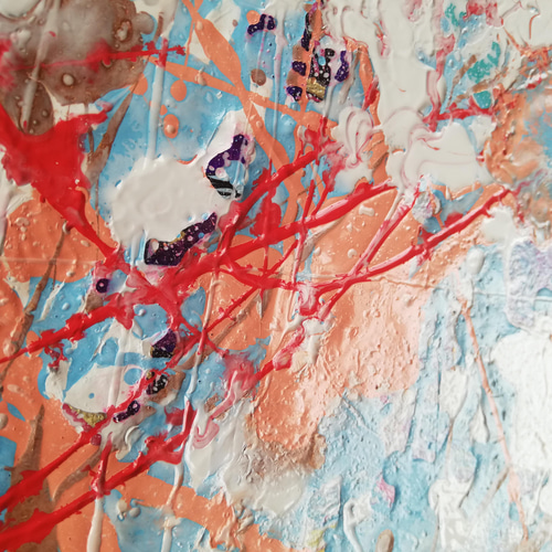 ○送料無料一点物○【カラフルな抽象画/ポップ】 絵画 アヤノハットリ