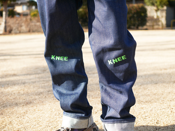 受注生産）"KNEE"  刺繍　デニムパンツ 3枚目の画像