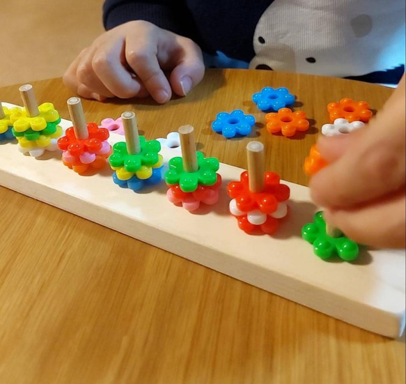 はなはじき棒通し★ハンドメイド知育おもちゃ　保育教材　療育教材 人気・おすすめ｜多用途・生活用品におすすめ キャンペーン中 即納 売れ筋商品