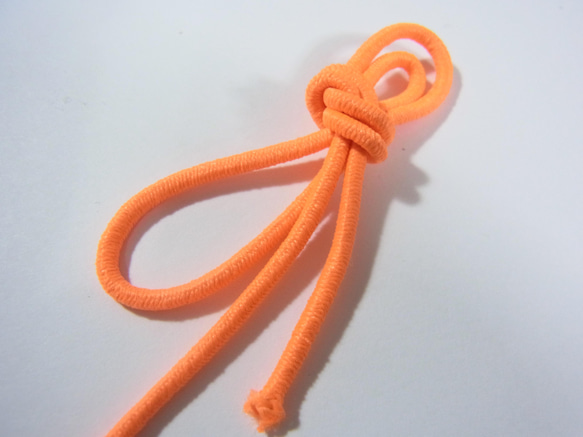 ネオンカラー 蛍光色　ストレッチコード　丸ゴム紐　　オレンジ系　約2.5ｍｍ巾ｘ3mｾｯﾄ 2枚目の画像
