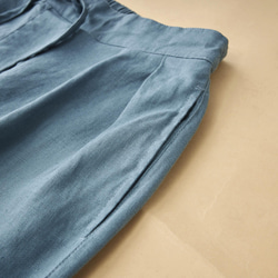 リネン100％＊ストレートライン＊ワイドパンツ/４色展開　B-3X 10枚目の画像