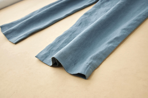 リネン100％＊ストレートライン＊ワイドパンツ/４色展開　B-3X 11枚目の画像