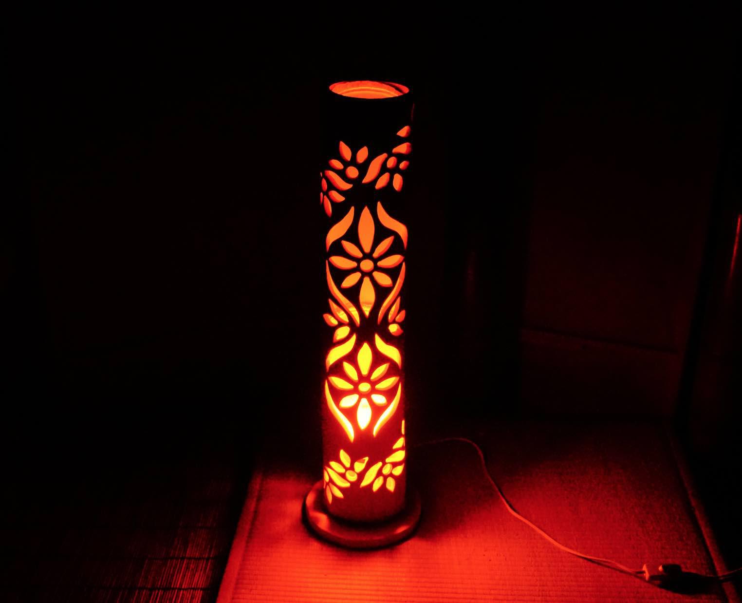 竹灯籠　竹灯り 竹ランプ　　炎のゆらめき〜〜火柱〜〜