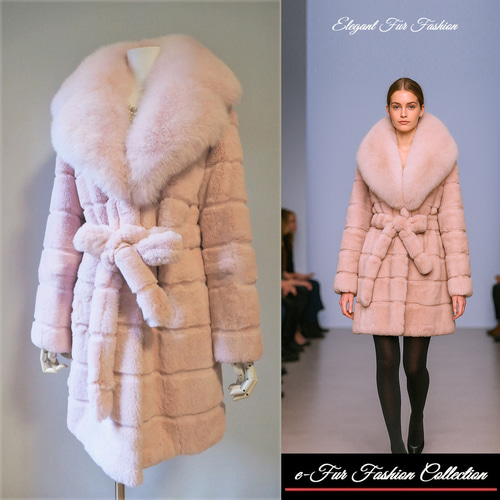 女らしさを上昇させる☆柔らかくて暖かい 桜ピンクフォックスファー