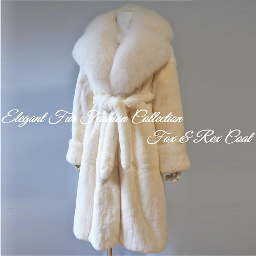 穏やかで上品な印象☆冬のミルキーホワイト 乳白色 肉厚フォックス