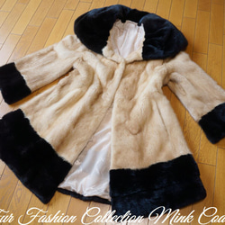 パリの貴婦人を思わせる優雅な一着☆クラシカルな上品さ漂う、ゴージャスなミンクコート リアルファーコート　毛皮コート 2枚目の画像