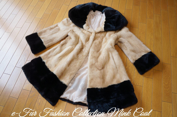 パリの貴婦人を思わせる優雅な一着☆クラシカルな上品さ漂う、ゴージャスなミンクコート リアルファーコート　毛皮コート 2枚目の画像