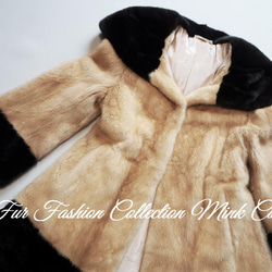 パリの貴婦人を思わせる優雅な一着☆クラシカルな上品さ漂う、ゴージャスなミンクコート リアルファーコート　毛皮コート 6枚目の画像