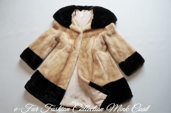 パリの貴婦人を思わせる優雅な一着☆クラシカルな上品さ漂う、ゴージャスなミンクコート リアルファーコート　毛皮コート 8枚目の画像